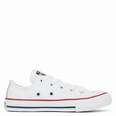 Gyerek Converse Leather Chuck Taylor All Star Tornacipő CO3479501 Fehér/Sötét Piros